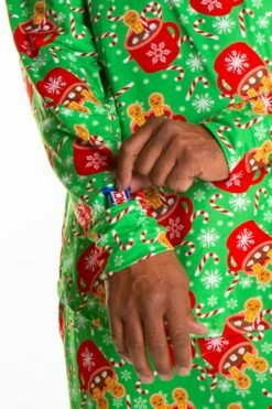 The Hot Cocoa-cuzzi | Mens Gingerbread Pajama Top -US Clothing Sales Store TheHotcocoa cuzziPS2612 3