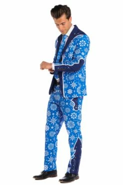 The Ice Never Melts | Blue Snowflake Christmas Suit -US Clothing Sales Store TheIceNeverMelts