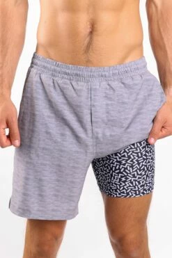 The Junk Trunks | Grey Ball Hammock® 7 Inch Athletic Shorts -US Clothing Sales Store TheJunkTrunk7in