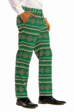 The Kris Kringle | Green Fair Isle Christmas Suit -US Clothing Sales Store TheKrisKringle 5