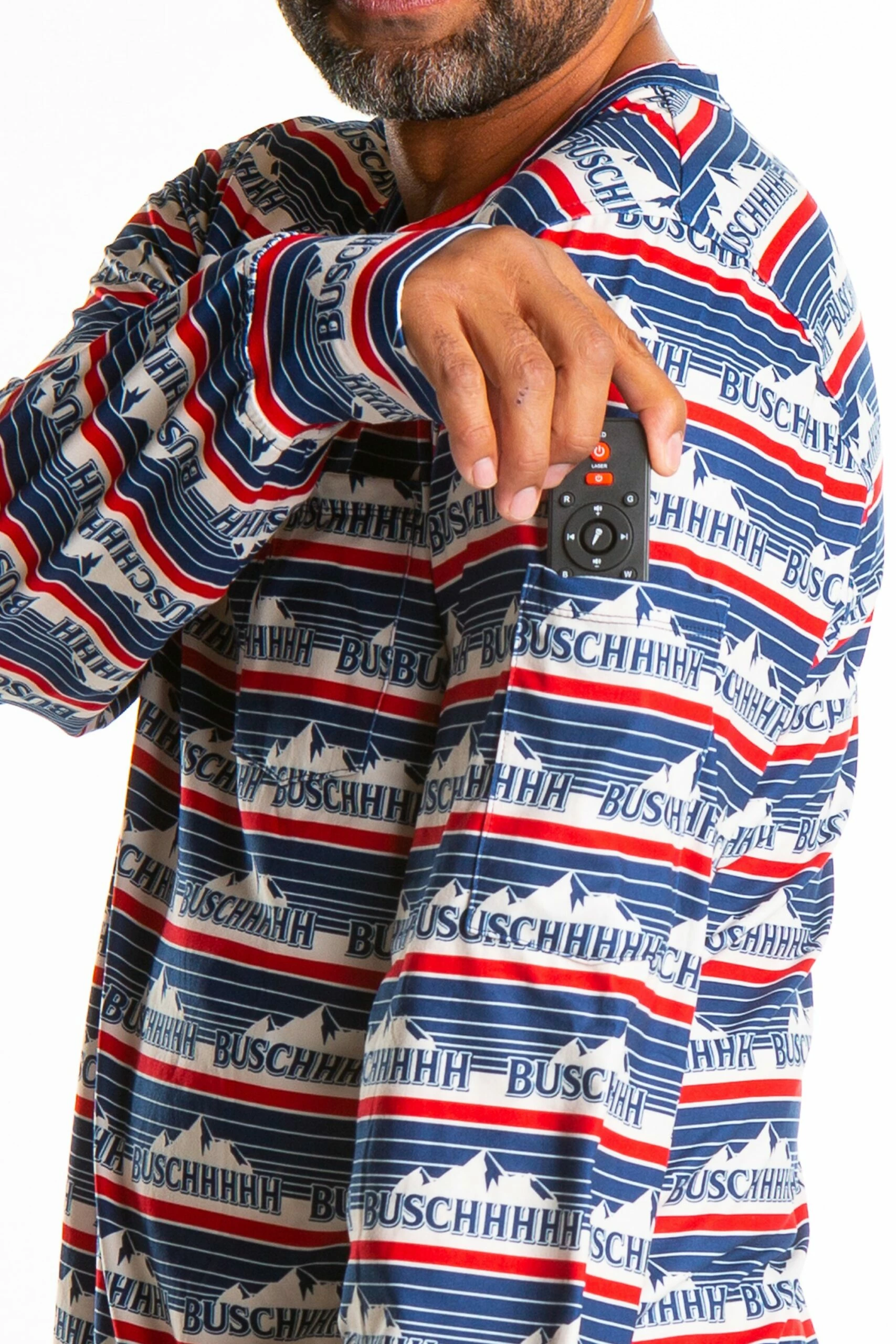 The Mountain Stream | Mens Retro Busch Pajama Top 7 The Mountain Stream | Mens Retro Busch Pajama Top - Image 5
