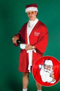 The Daddy Claus | Red Santa Christmas Kimono