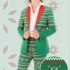 The Kris Kringle | Green Fair Isle Christmas Suit -US Clothing Sales Store kriskringleleader